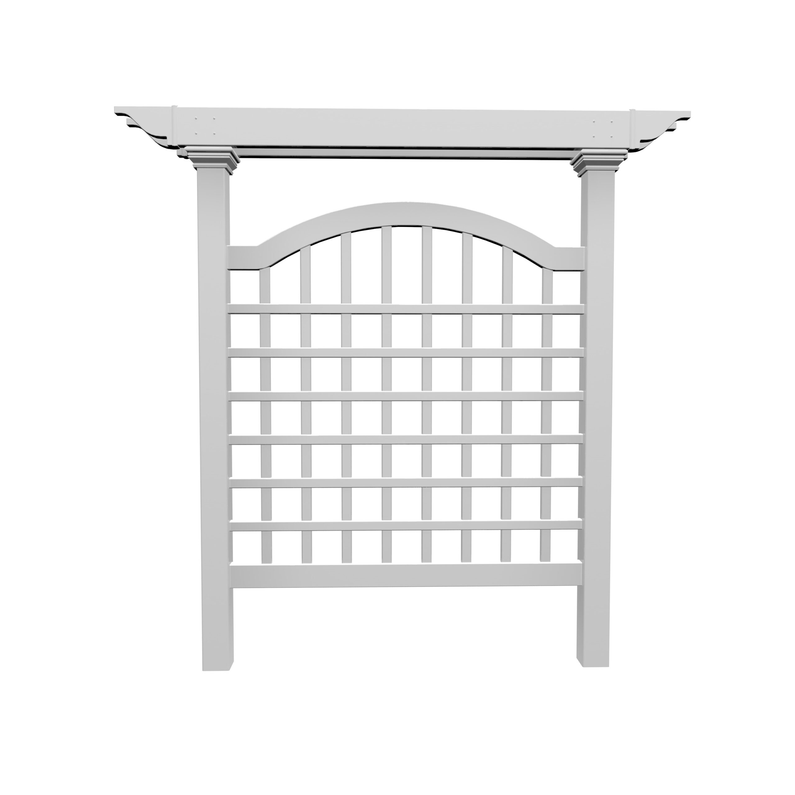 Vita Classic 60.25-in W x 82-in H White Vinyl Traditional Garden Trellis For Climbing Plants For Cucumbers For Roses