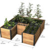 Vita 60.5-cu ft 72-in W x 72-in L x 22-in H Golden Brown Cedar Raised Garden Bed
