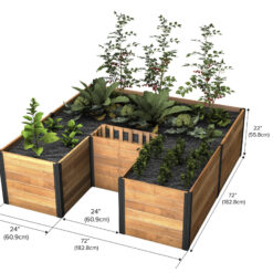 Vita 60.5-cu ft 72-in W x 72-in L x 22-in H Golden Brown Cedar Raised Garden Bed