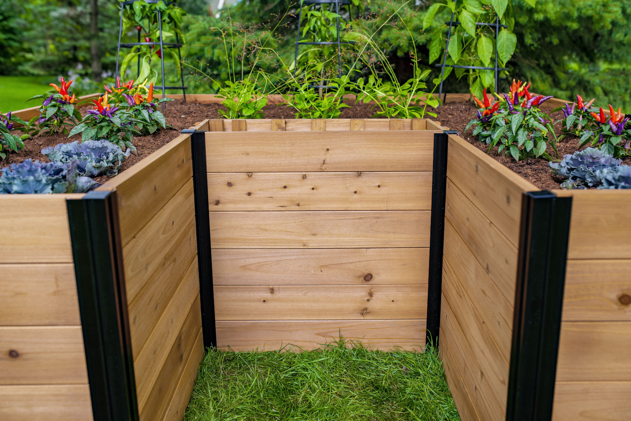 Vita 60.5-cu ft 72-in W x 72-in L x 22-in H Golden Brown Cedar Raised Garden Bed