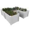 Vita 50-cu ft 72-in W x 72-in L x 22-in H Elevated White Vinyl Raised Garden Bed