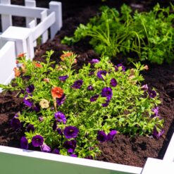 Vita 50-cu ft 72-in W x 72-in L x 22-in H Elevated White Vinyl Raised Garden Bed