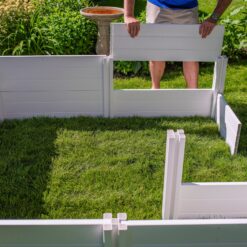 Vita 50-cu ft 72-in W x 72-in L x 22-in H Elevated White Vinyl Raised Garden Bed