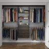 Easy Track Reach-in Tower system Truffle Solid Shelving Wood Closet System