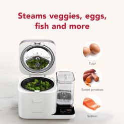 KitchenAid Grain and Rice Cooker 8 Cup with Automatically Sensing Integrated Scale + Water Tank, KGC3155, Porcelain White