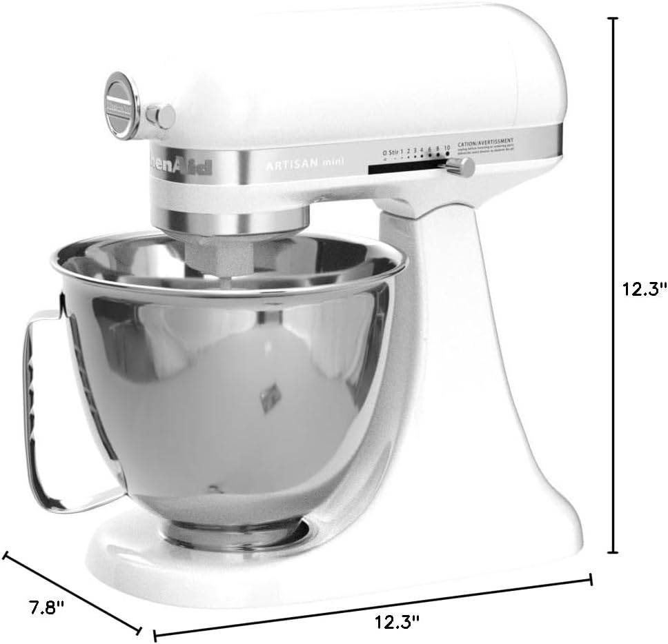 KitchenAid Artisan Mini 3.5 Quart Tilt-Head Stand Mixer - KSM3316X - White