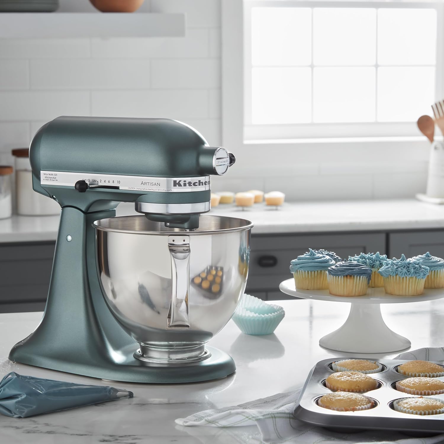 KitchenAid Artisan Series 5 Quart Tilt Head Stand Mixer, KSM150PS, Juniper
