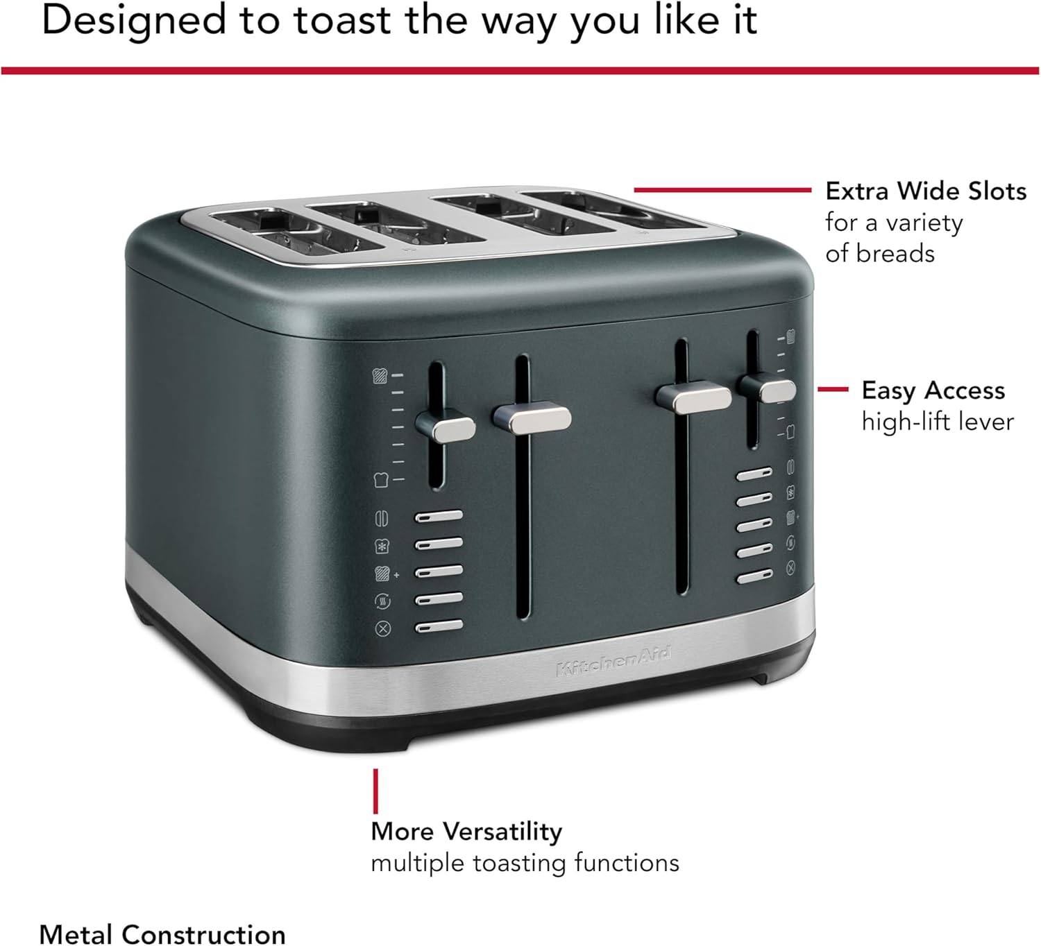 KitchenAid 4 Slice Toaster KMT4109JP, Juniper