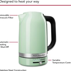 KitchenAid 1.7 Liter Electric Kettle, KEK1701, Pistachio