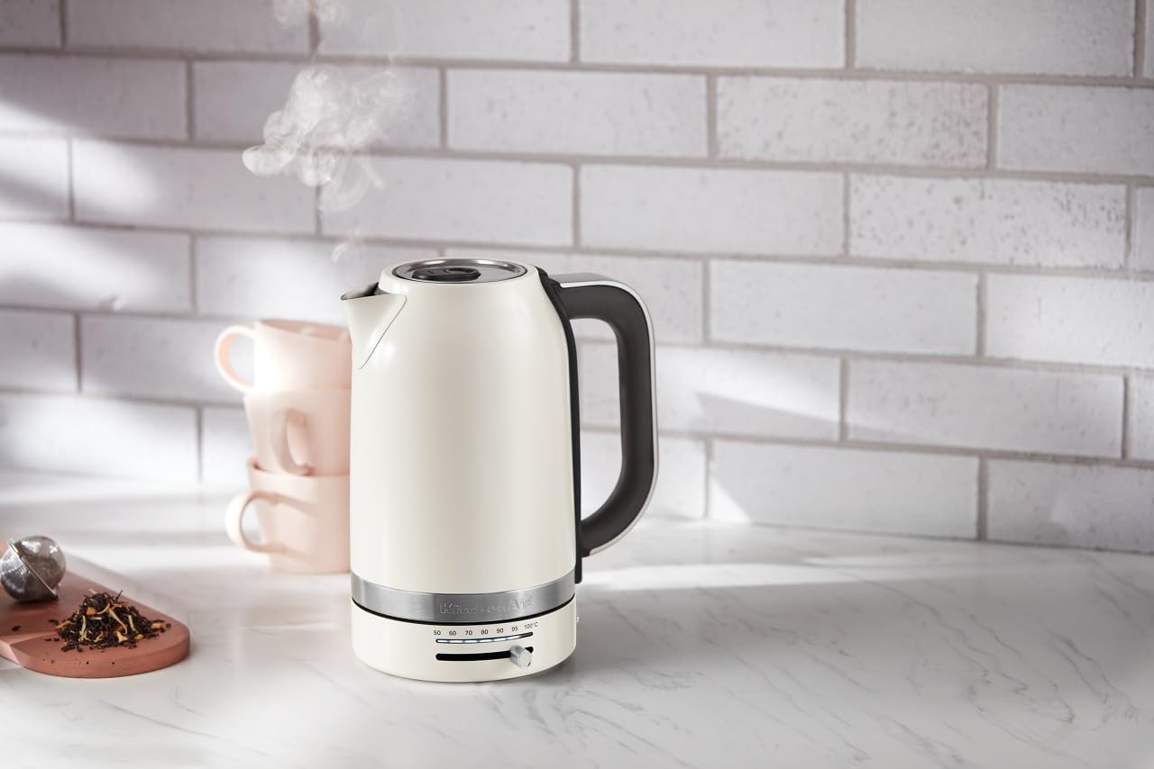 KitchenAid 1.7L Electric Kettle w/Temp Control KEK1701, Porcelain White