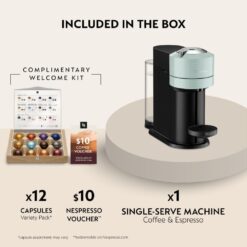 Nespresso Vertuo Next Coffee and Espresso Maker by De'Longhi, Jade
