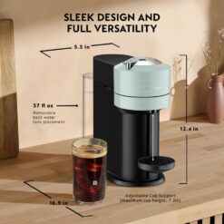 Nespresso Vertuo Next Coffee and Espresso Maker by De'Longhi, Jade
