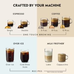 Nespresso Vertuo Pop+ Coffee and Espresso Machine by De'Longhi, Liquorice Black