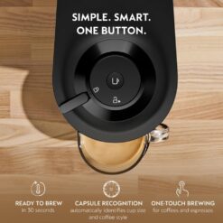 Nespresso Vertuo Pop+ Coffee and Espresso Machine by De'Longhi, Liquorice Black