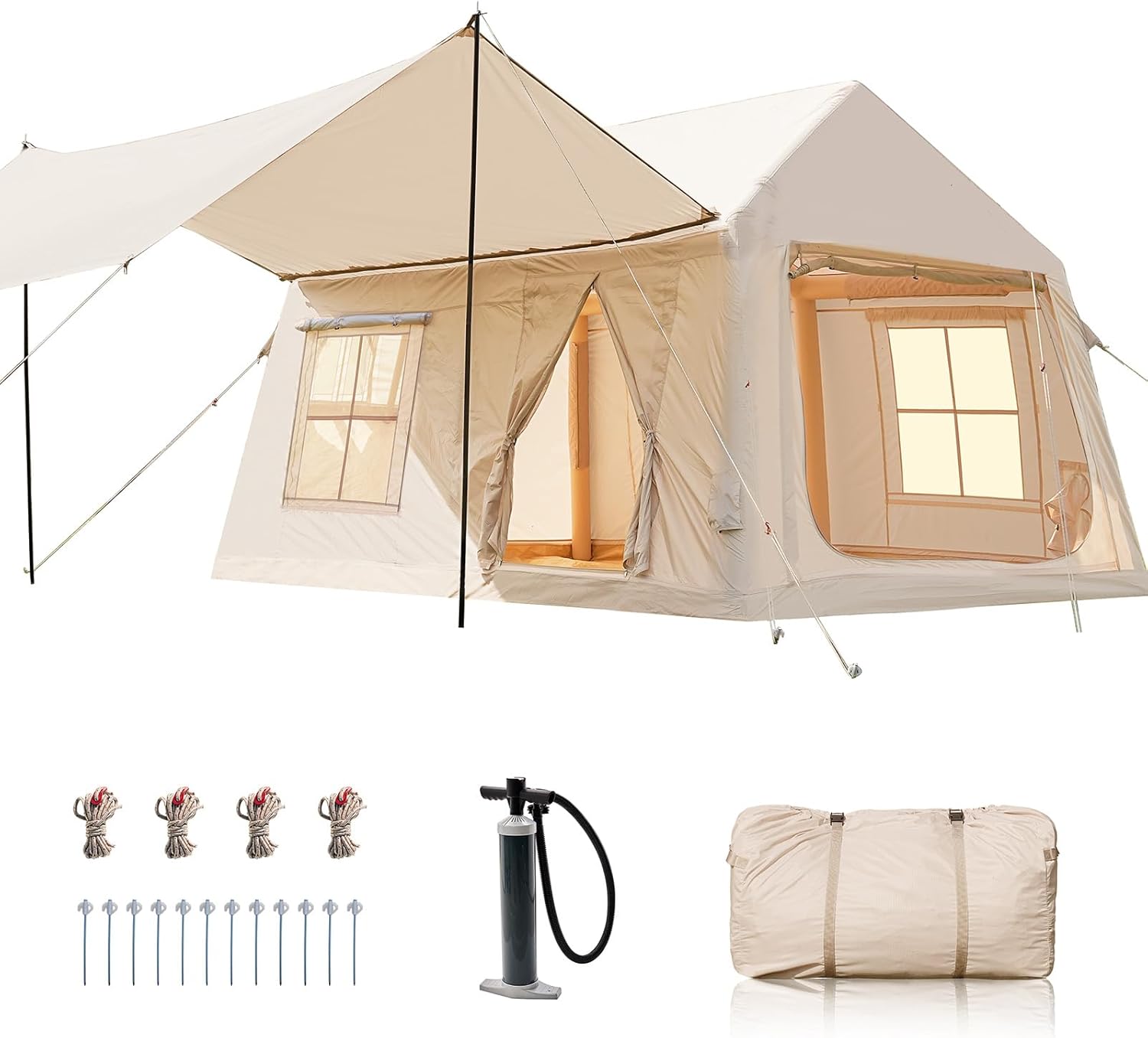 Esazn 8-10 People Inflatable Camping Tents Polyester 8 -Person Tent
