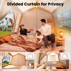 Esazn 8-10 People Inflatable Camping Tents Polyester 8 -Person Tent
