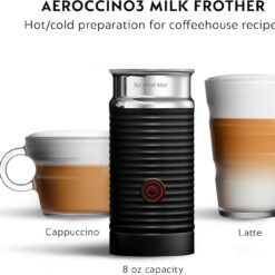 Nespresso Vertuo Coffee and Espresso Machine by De'Longhi with Milk Frother, 1000 Milliliters, Graphite Metal