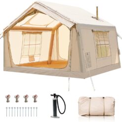 Esazn 4-6 People Inflatable Camping Tents Polyester 6 -Person Tent