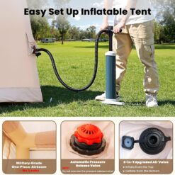 Esazn 4-6 People Inflatable Camping Tents Polyester 6 -Person Tent
