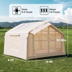 Esazn 4-6 People Inflatable Camping Tents Polyester 6 -Person Tent