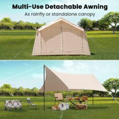 Esazn 4-6 People Inflatable Camping Tents Polyester 6 -Person Tent