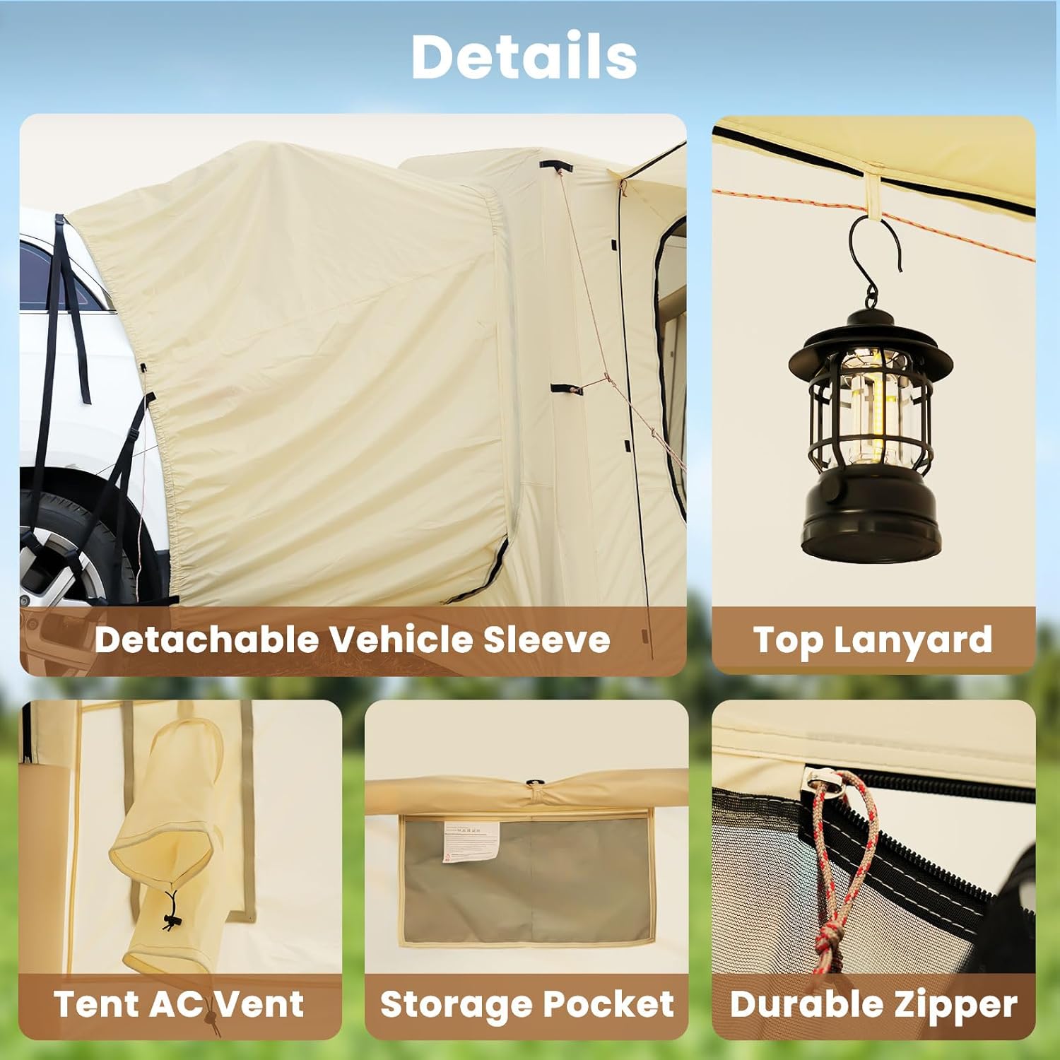 Esazn Truck Tent Polyester 6 -Person Screen tent
