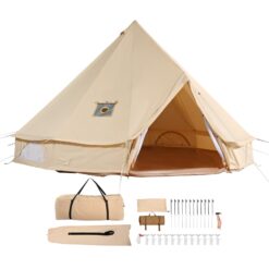 SVOPES Canvas Bell Tent Polyester 8 -Person Tent