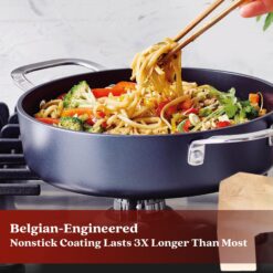 alva Maestro 3-Piece Ceramic Nonstick Cookware Set - 3.5qt Saute Pan and 11-inch Frying Pan
