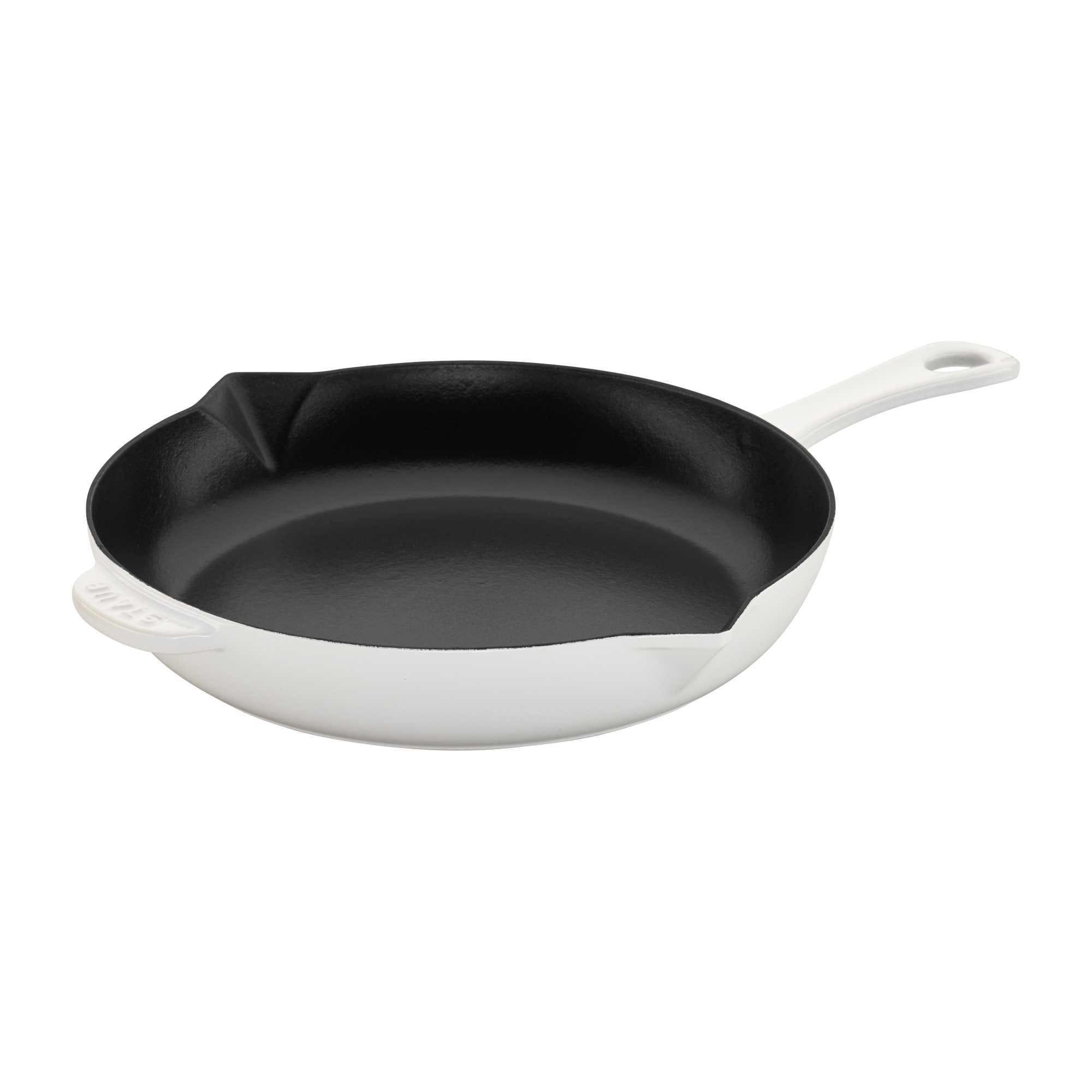 STAUB Cast Iron 10-inch Fry Pan - White