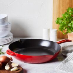 STAUB Cast Iron 10-inch Fry Pan - Cherry