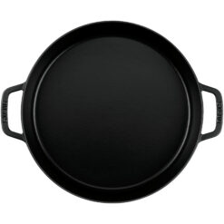 STAUB Cast Iron 13-inch Double Handle Fry Pan - Matte Black