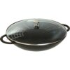 STAUB Cast Iron 6-qt Wok - Matte Black
