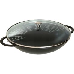STAUB Cast Iron 6-qt Wok - Matte Black