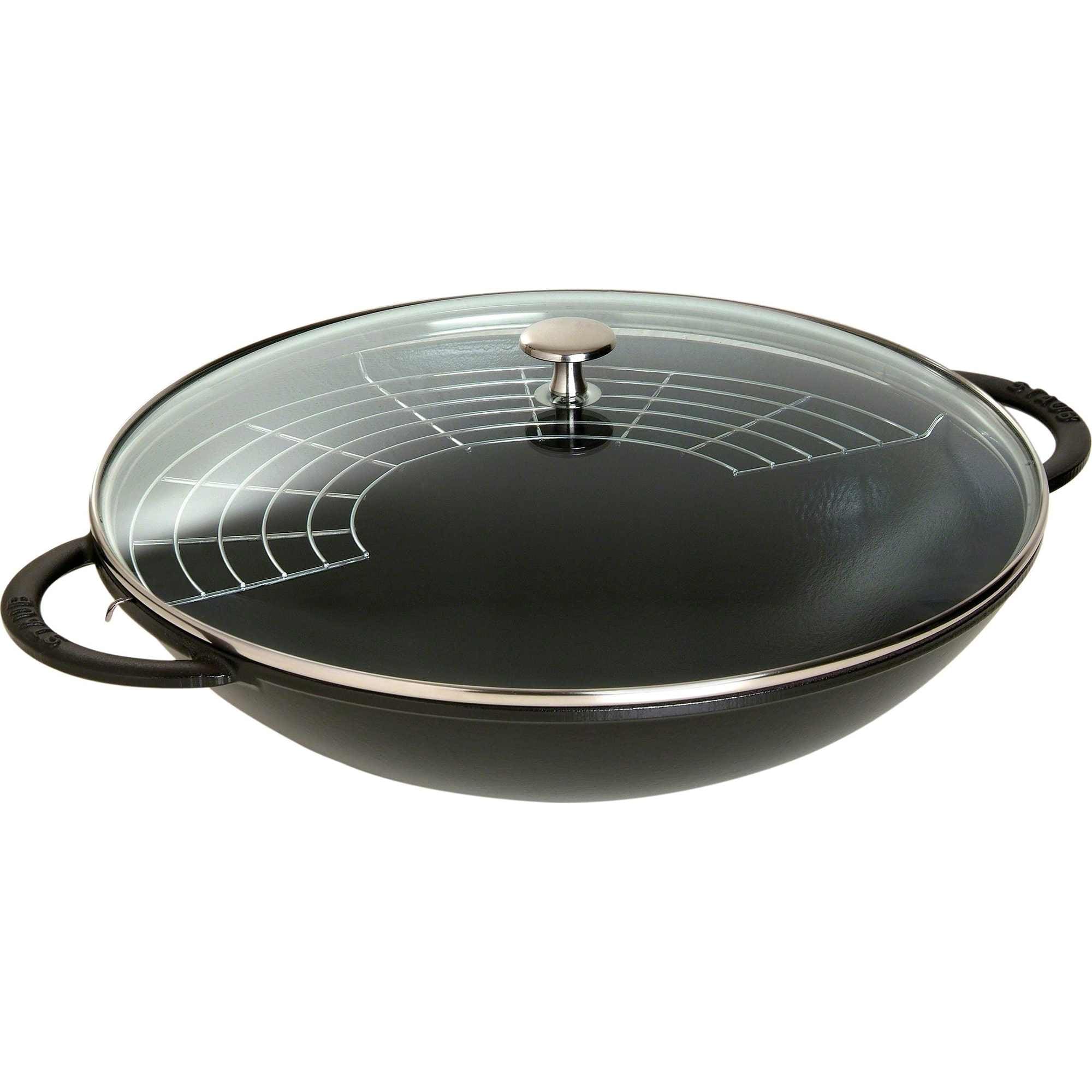STAUB Cast Iron 6-qt Wok - Matte Black