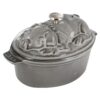 STAUB Cast Iron 1-qt Pig Cocotte - Graphite Grey