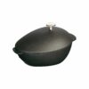 STAUB Cast Iron 2-qt Mussel Pot - Matte Black