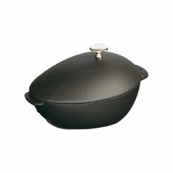 STAUB Cast Iron 2-qt Mussel Pot - Matte Black