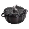 STAUB Cast Iron 3.5-qt Pumpkin Cocotte with Stainless Steel Knob - Black
