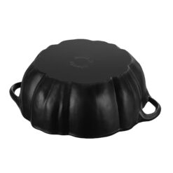 STAUB Cast Iron 3.5-qt Pumpkin Cocotte with Stainless Steel Knob - Black