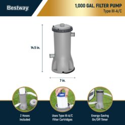 Bestway Steel Pro MAX 14 Feetx48 Inches Round Above Ground Swimming Pool with Pump and Cover