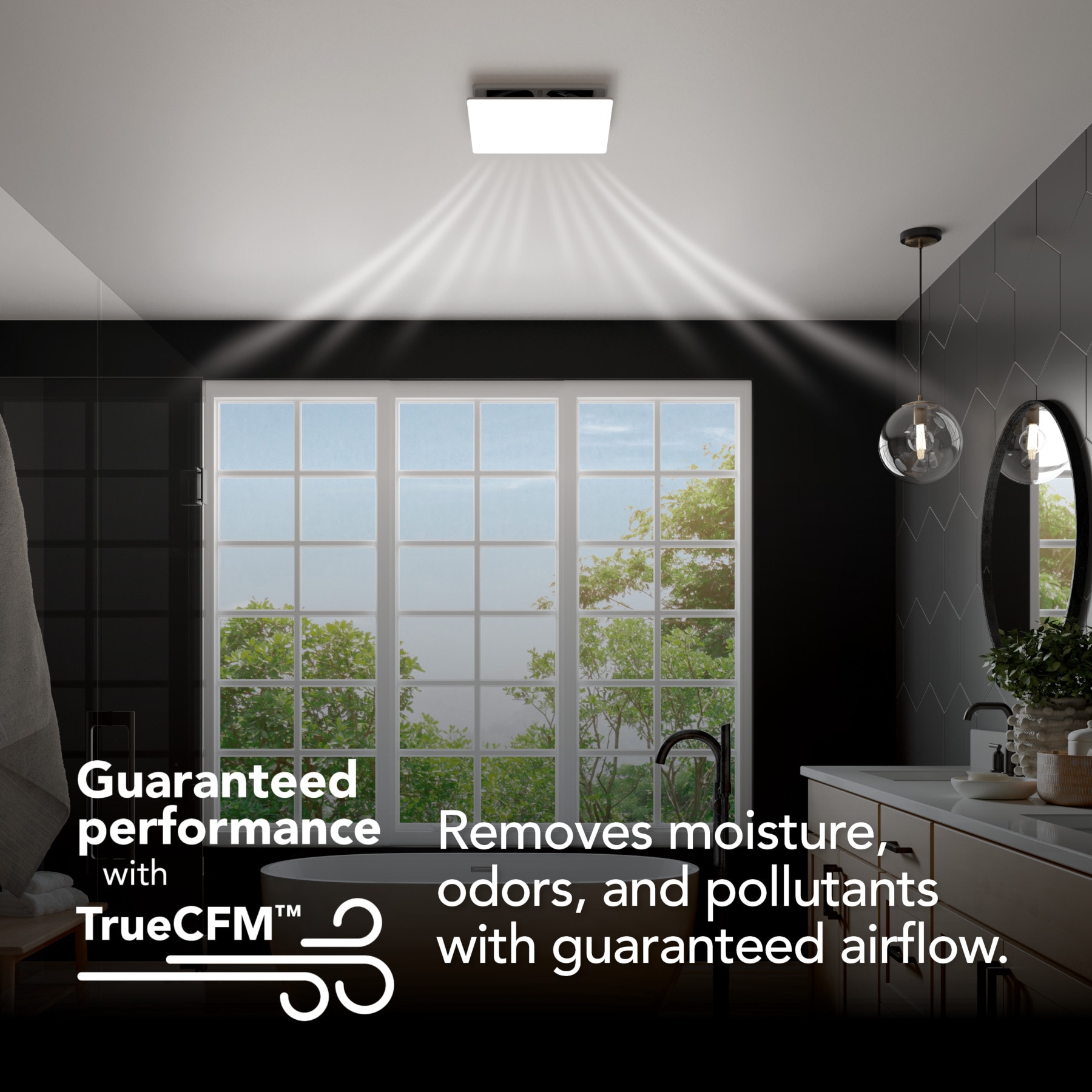 Broan Evolve 0.6-Sone 150-CFM White Bathroom Fan (ENERGY STAR Certified)
