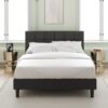 Zinus King Dark Gray Metal with Headboard
