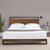 Zinus Queen Chestnut Brown Metal Platform Bed with Headboard