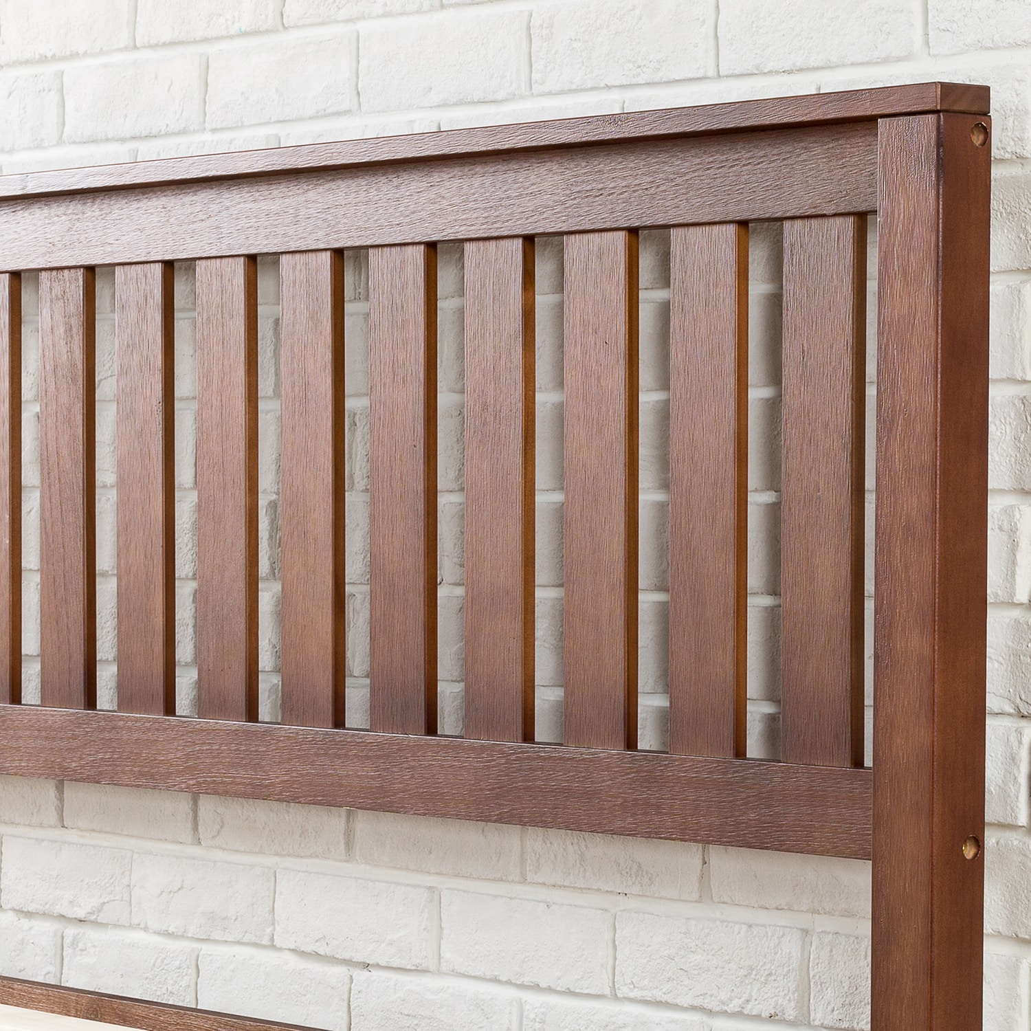 Zinus King Antique Espresso Wood Platform Bed with Headboard