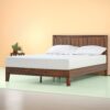 Zinus Queen Antique Espresso Wood Platform Bed with Headboard