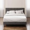 Zinus King Gray Metal with Headboard