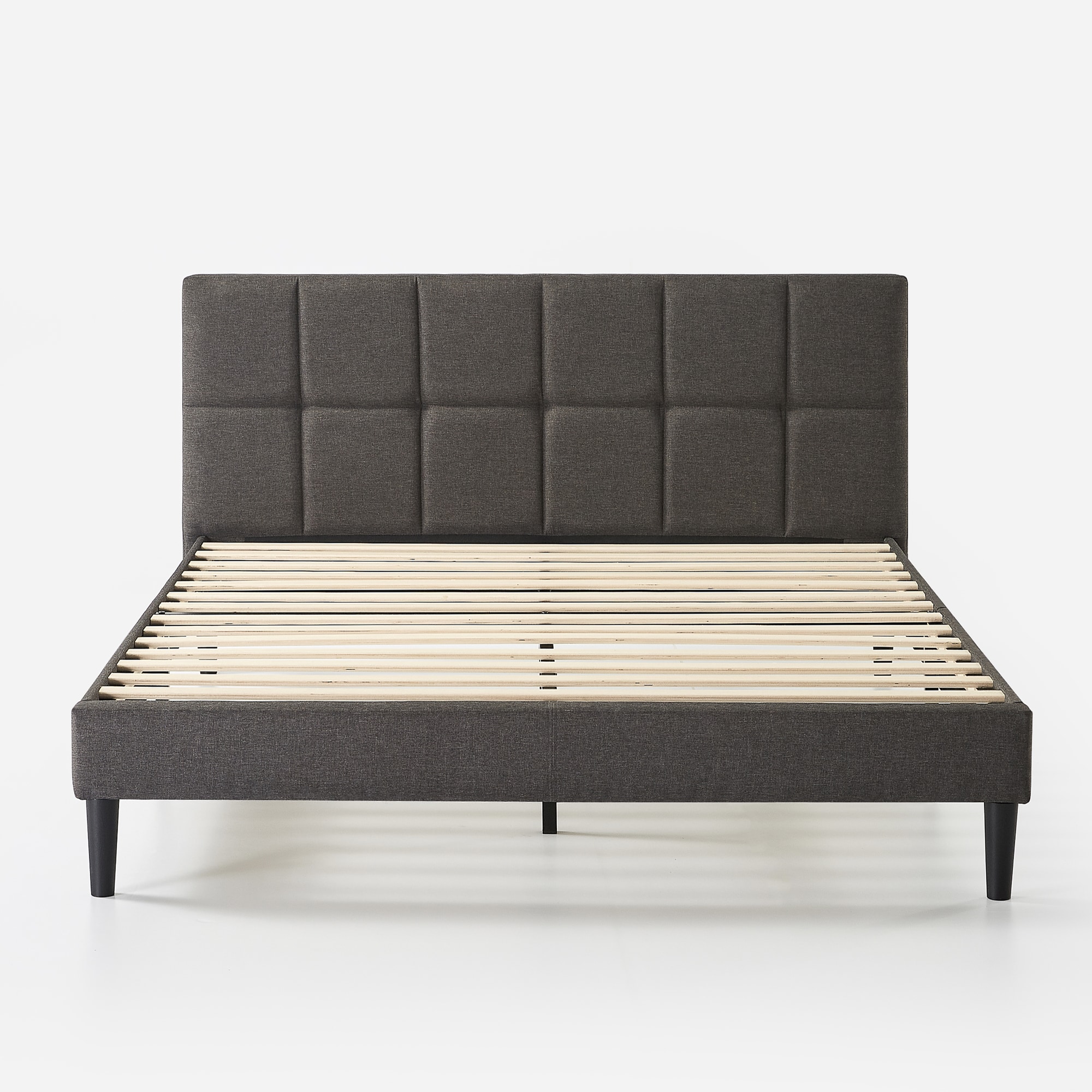 Zinus King Gray Metal with Headboard