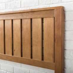 Zinus Full Rustic Pine Wood Platform Bed with Headboard