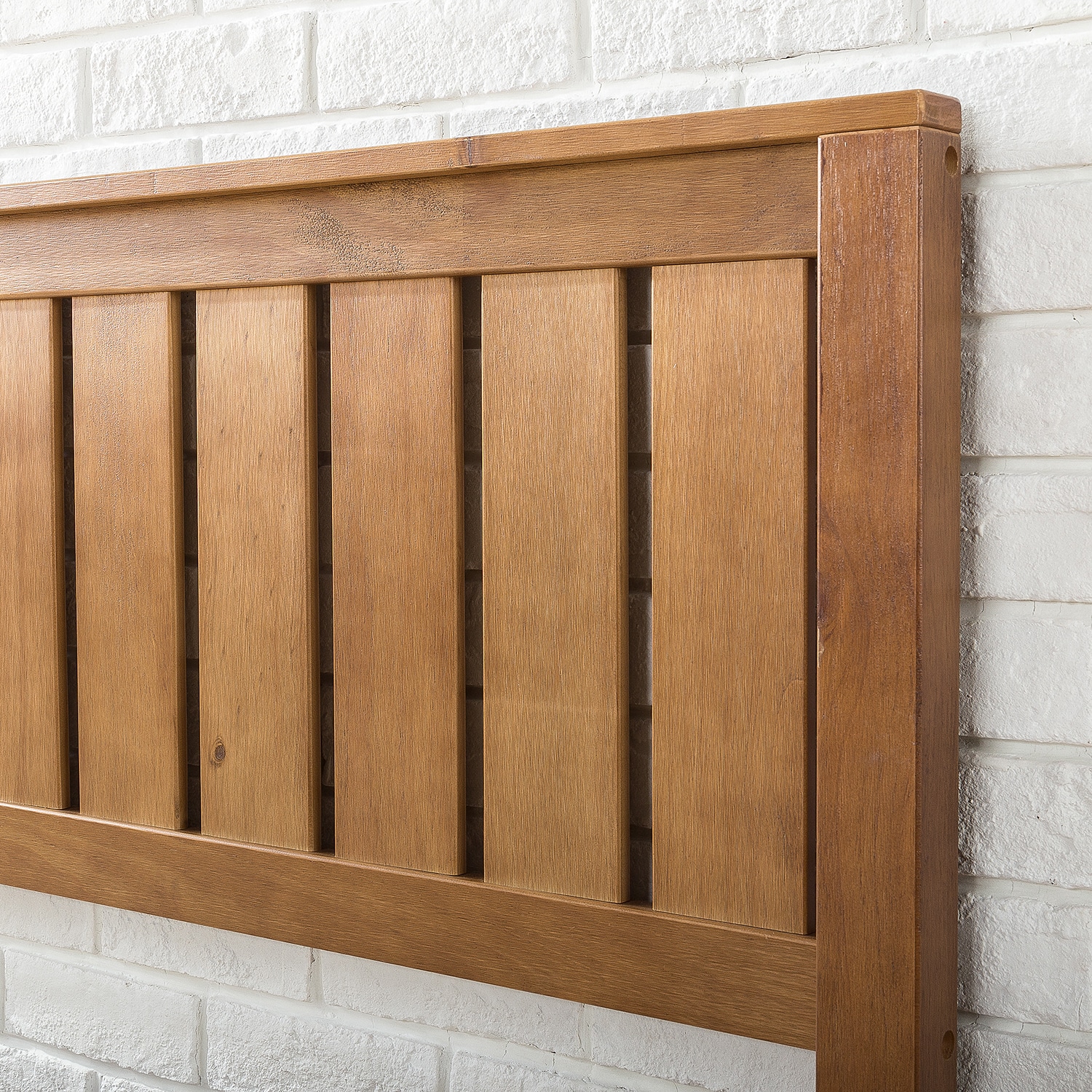 Zinus Full Rustic Pine Wood Platform Bed with Headboard