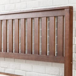 Zinus Twin Antique Espresso Wood Platform Bed with Headboard